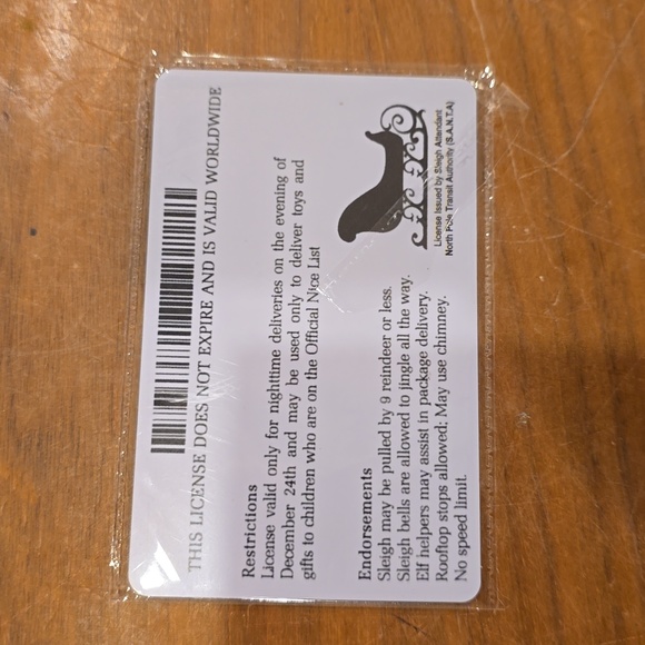 BUY NOW Santa Claus Drivers License - Picture 2 of 2